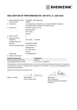 Declaration of Performance Seam sealing tape with ETA-21/0381